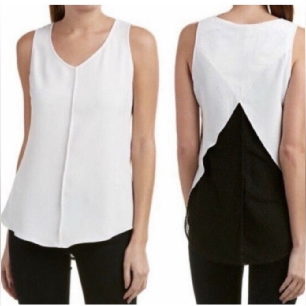 CAbi # 3076 Domino Mesh Layered Tank Large NWOT